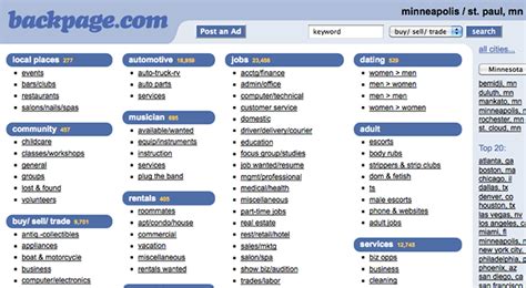 sites that are similar to backpage